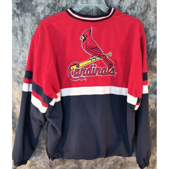 Vintage Cardinals V-Neck Pullover Windbreaker Jacket XXL - Picture 2 of 5